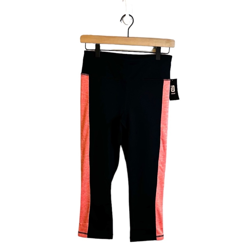 ID Ideology Women's Essentials Colorblocked Cropped Leggings Black Size Small